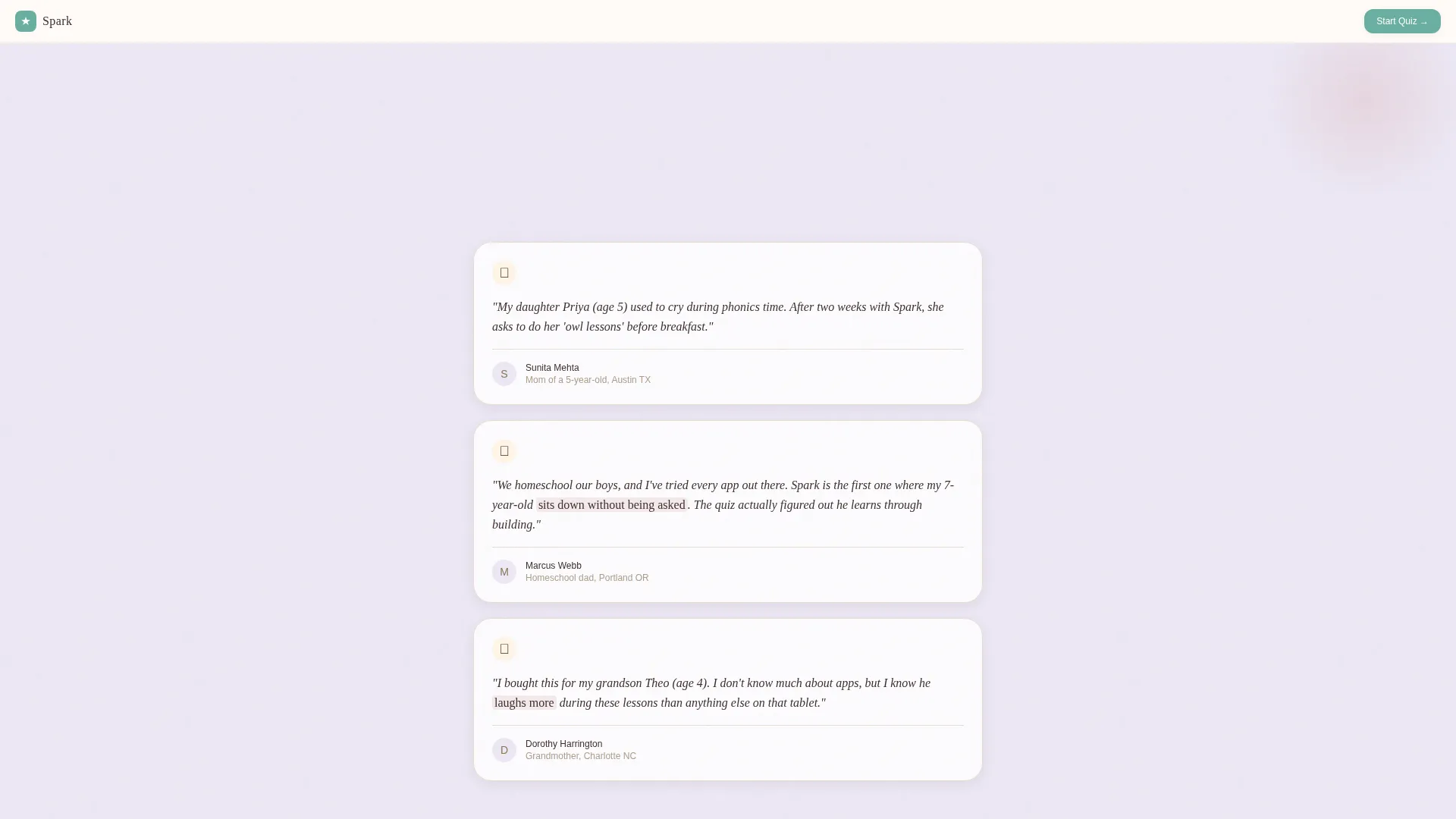Playful Kids Educational App Landing Page Template
