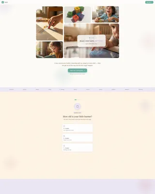 Playful Kids Educational App Landing Page Template