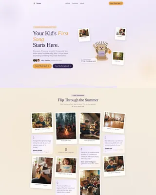Kids Guitar Summer Camp Landing Page Template
