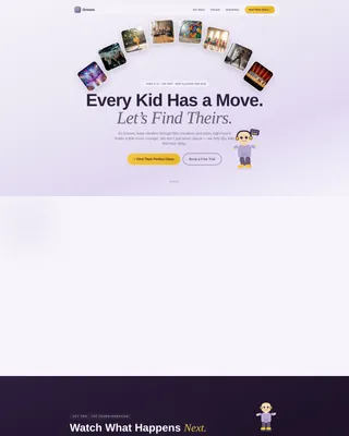 Kids Hip-Hop Dance Academy Landing Page Template