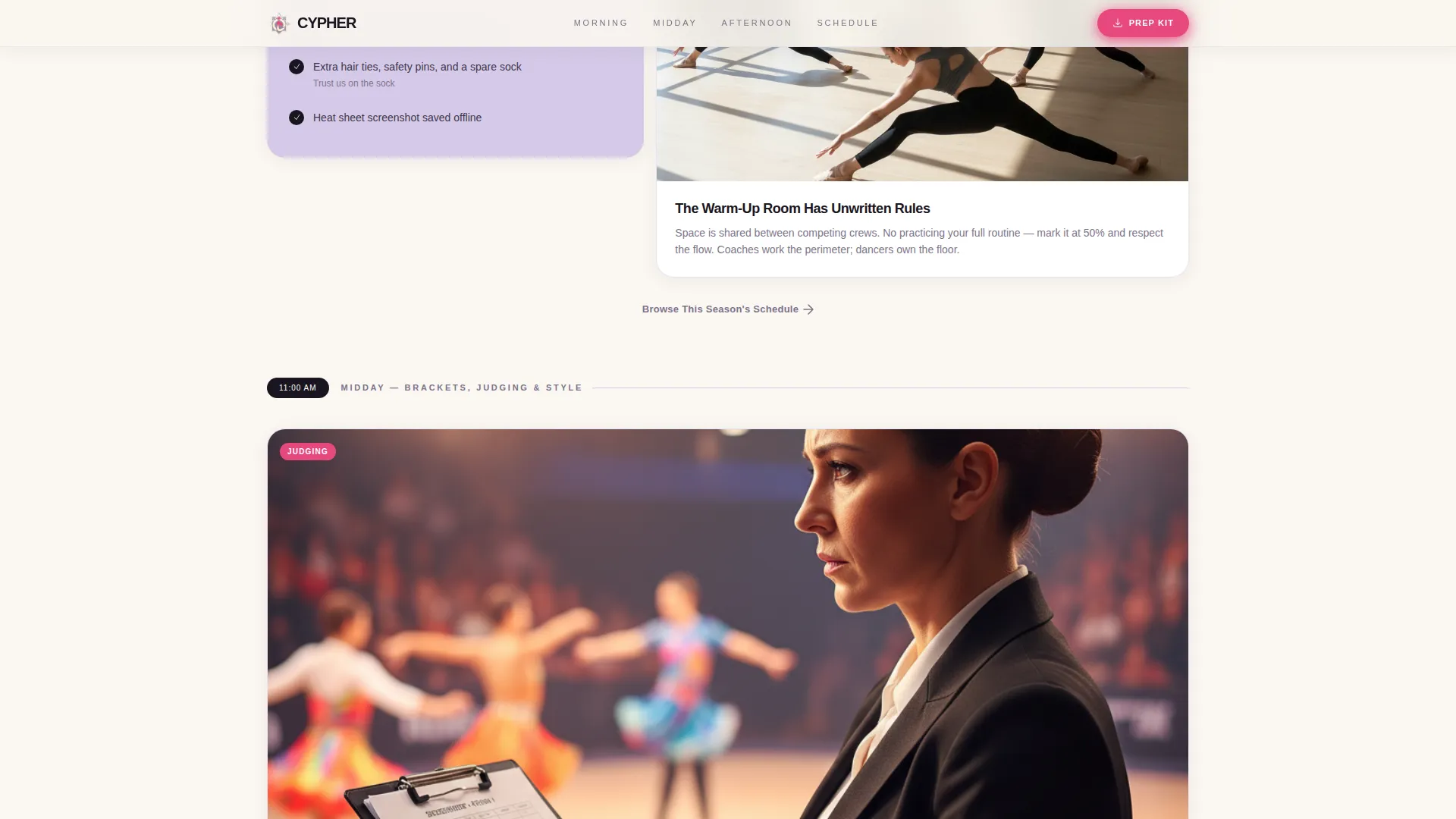 Kids Hip-Hop Dance Competition Landing Page Template