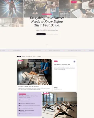 Kids Hip-Hop Dance Competition Landing Page Template