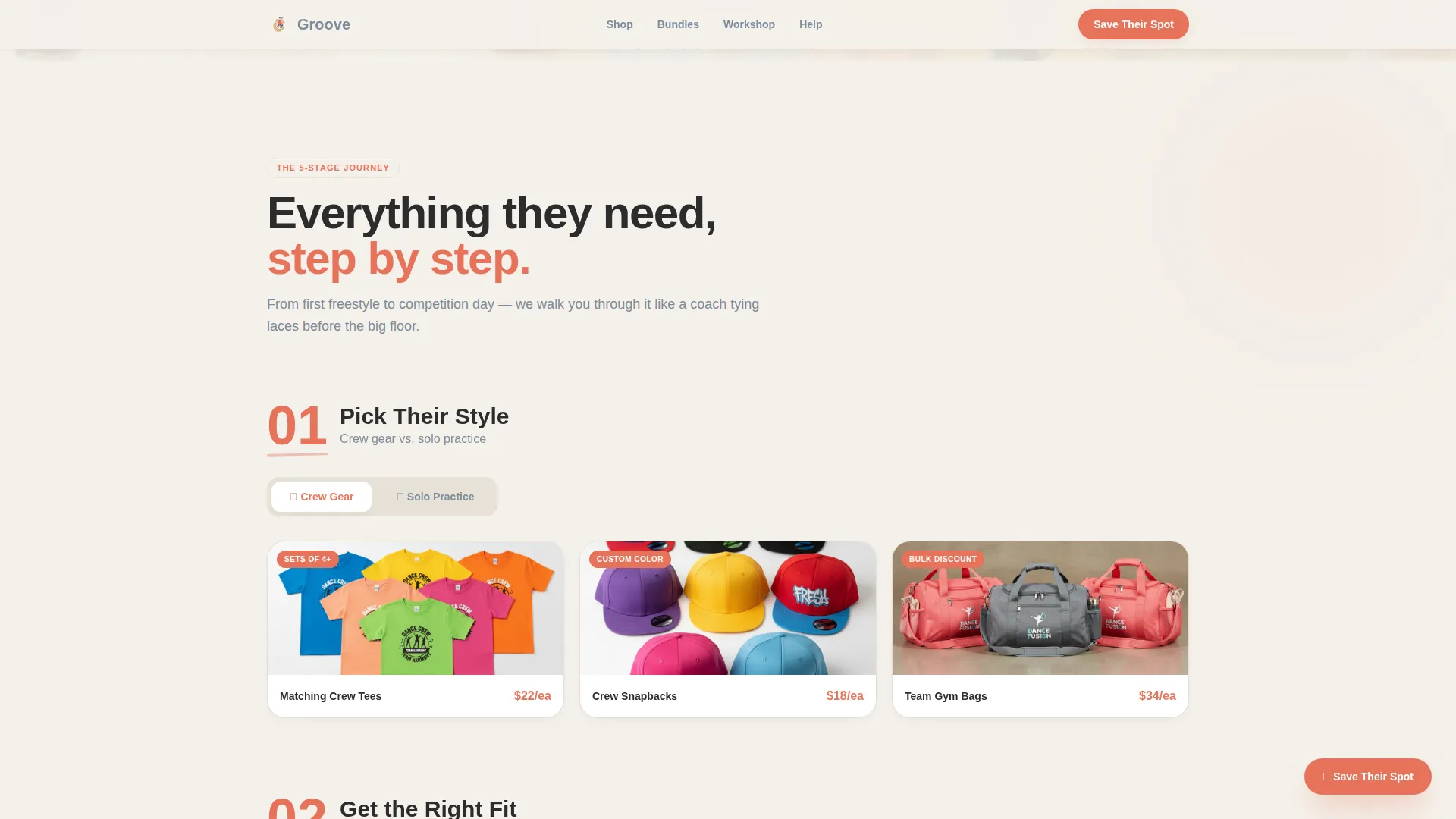Kids Hip-Hop Dance Gear Landing Page Template