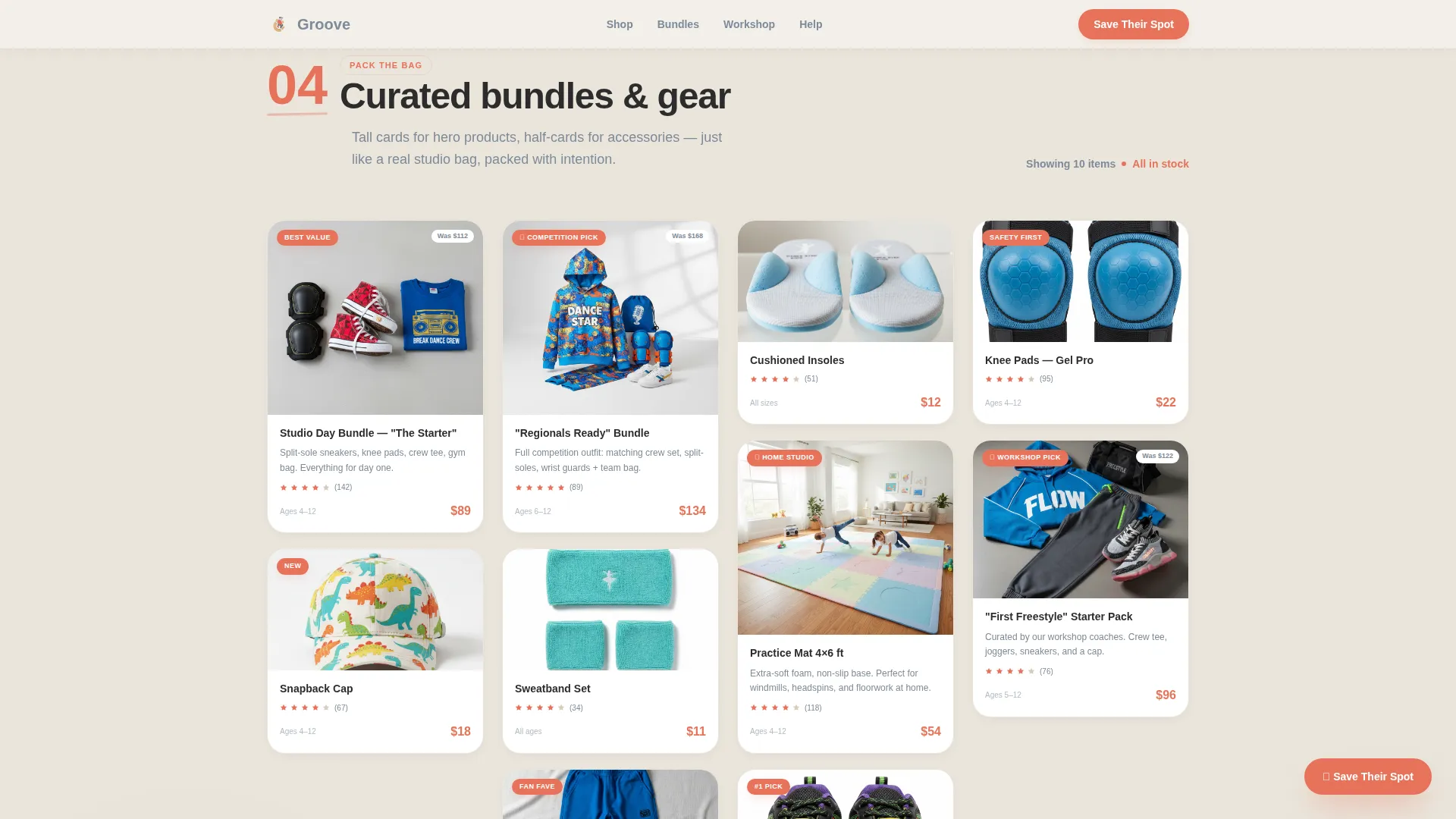 Kids Hip-Hop Dance Gear Landing Page Template