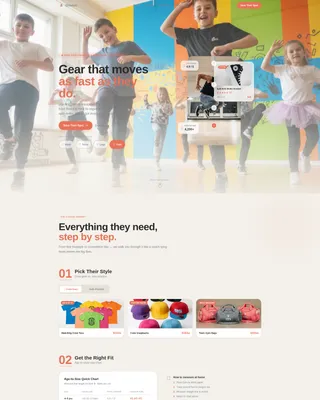 Kids Hip-Hop Dance Gear Landing Page Template