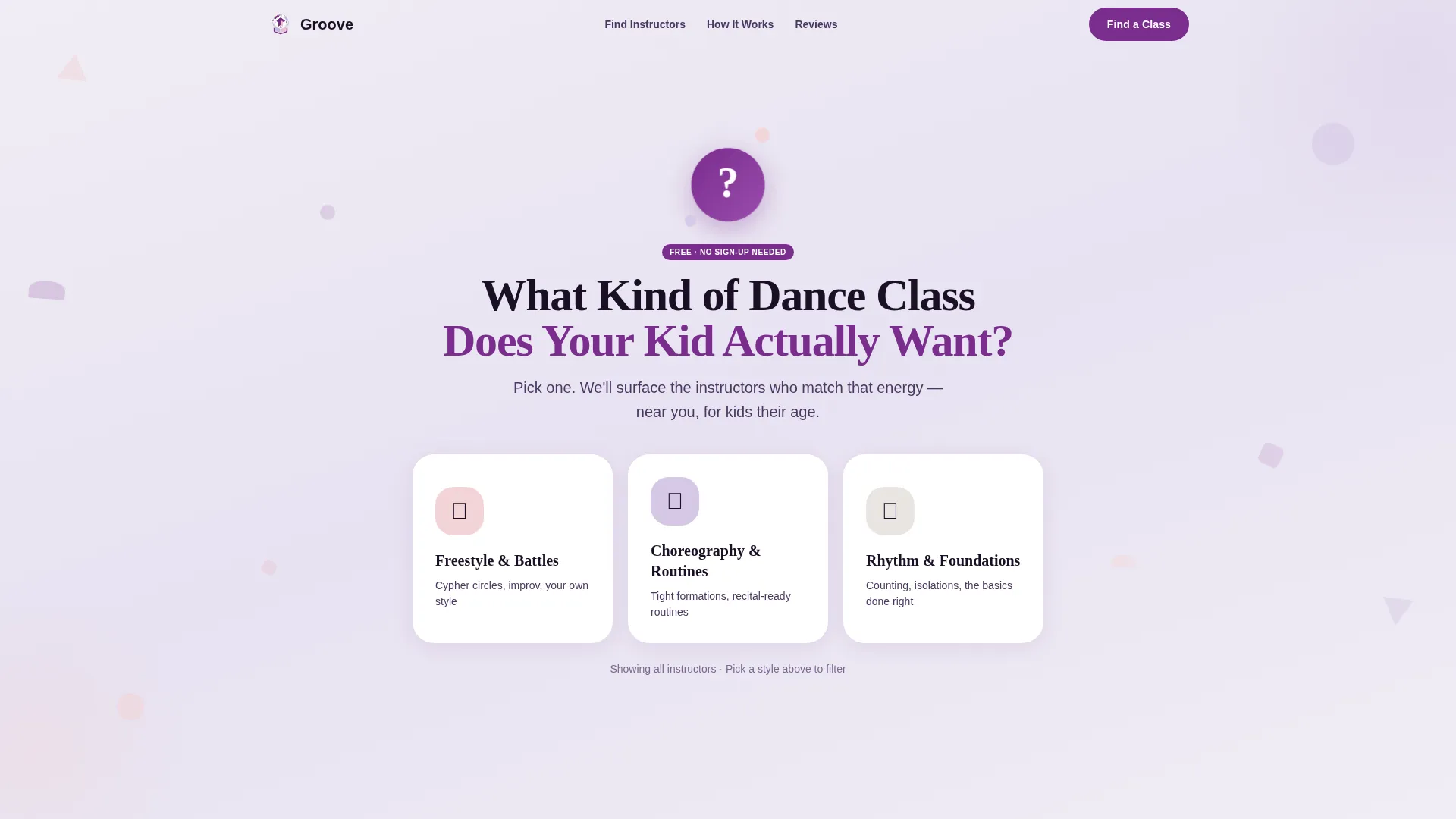Kids Hip-Hop Dance Instructor Directory Landing Page