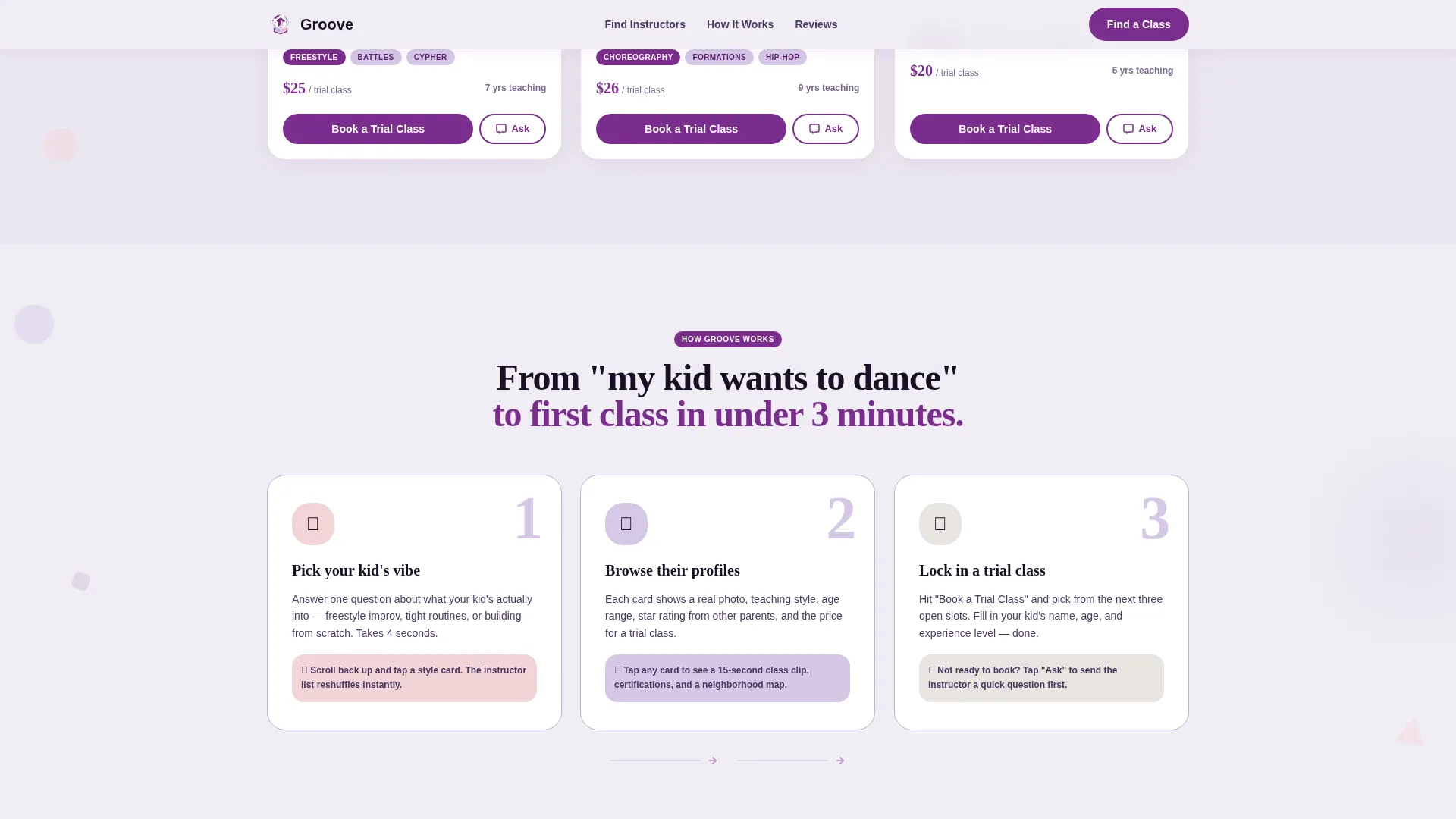 Kids Hip-Hop Dance Instructor Directory Landing Page