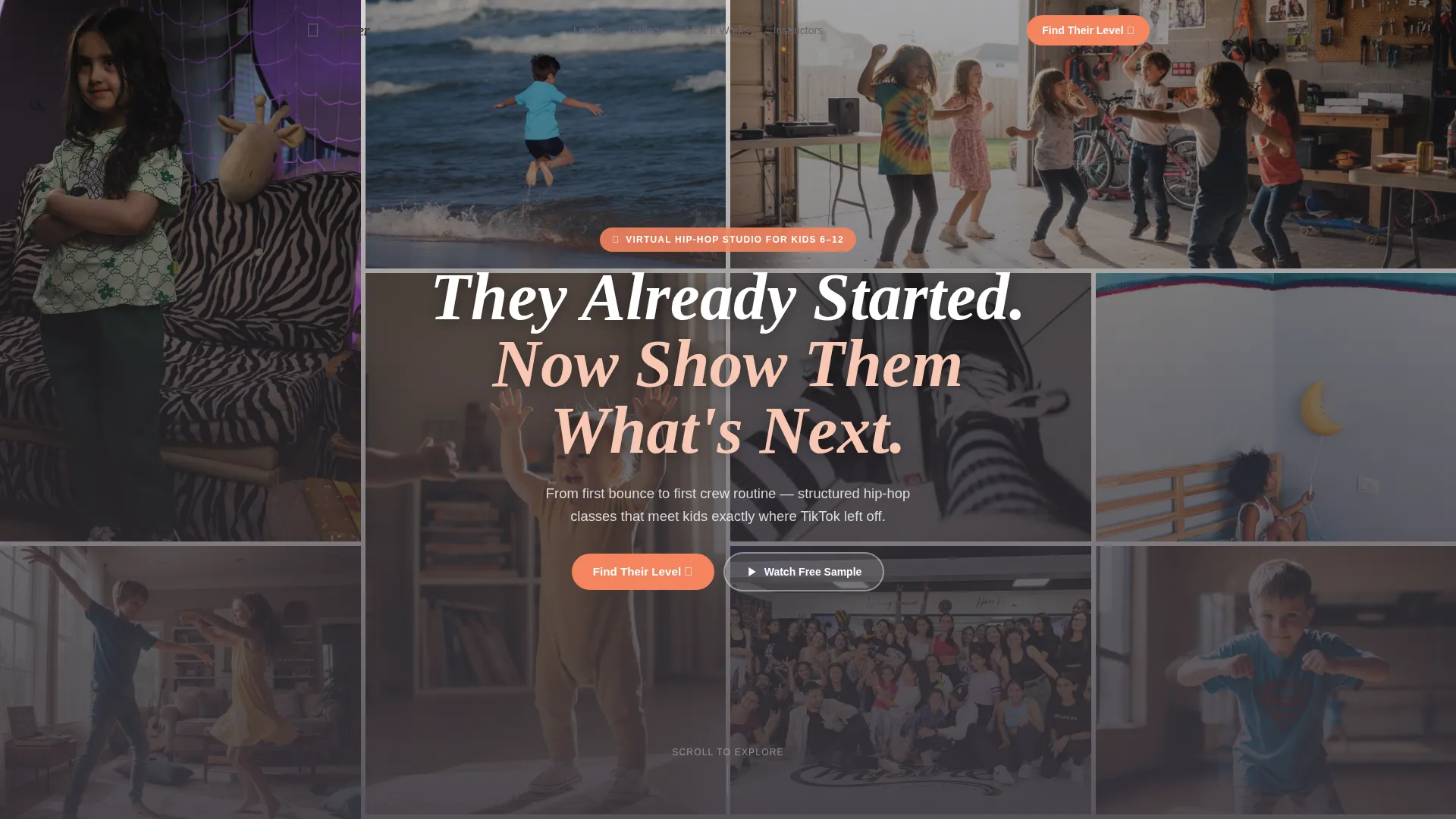 Kids Hip-Hop Dance Online Class Landing Page Template