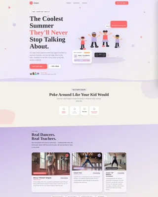 Kids Hip-Hop Dance Summer Camp Landing Page