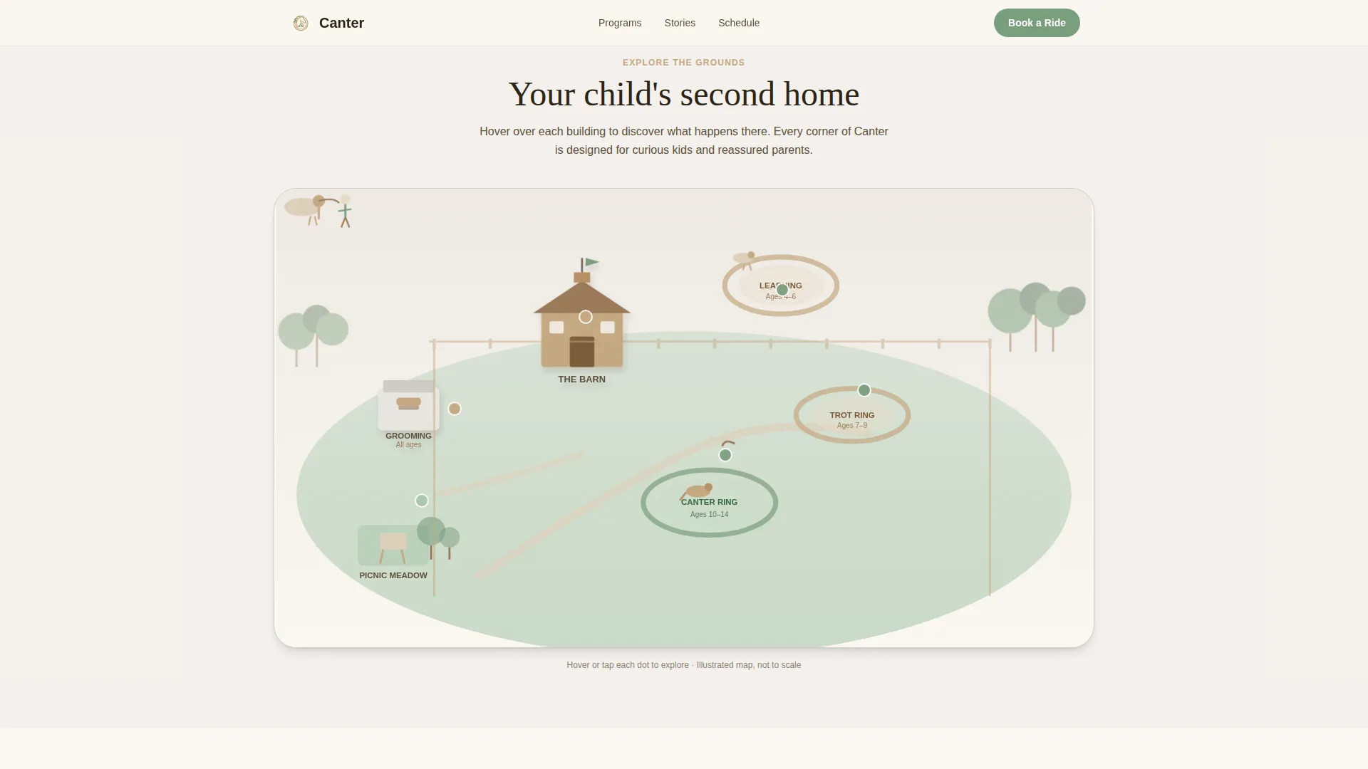 Kids Horseback Riding Academy Landing Page Template