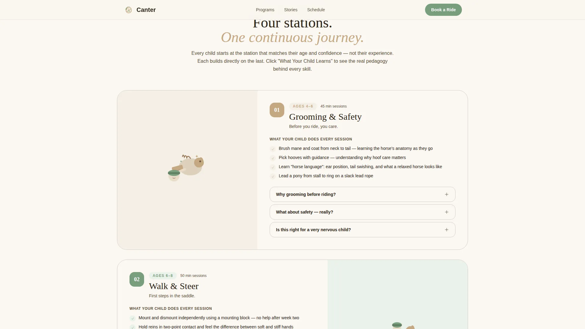 Kids Horseback Riding Academy Landing Page Template