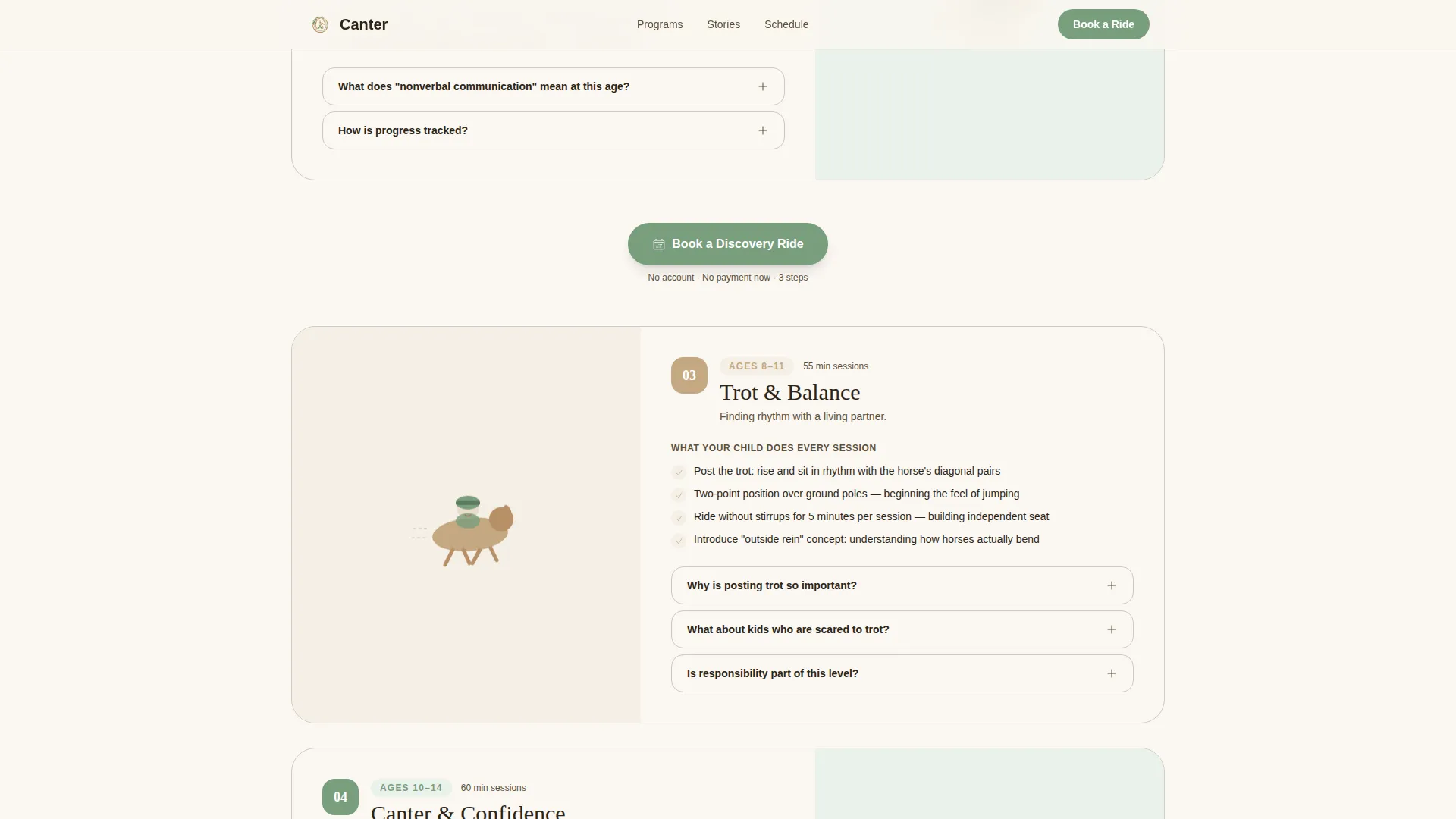 Kids Horseback Riding Academy Landing Page Template