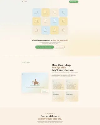Kids Horseback Riding After-School Landing Page