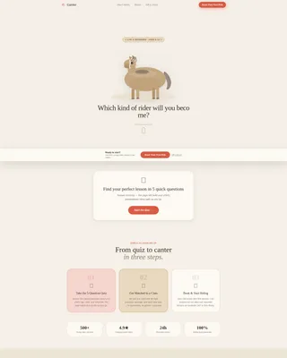 Kids Horseback Riding Online Class Landing Page