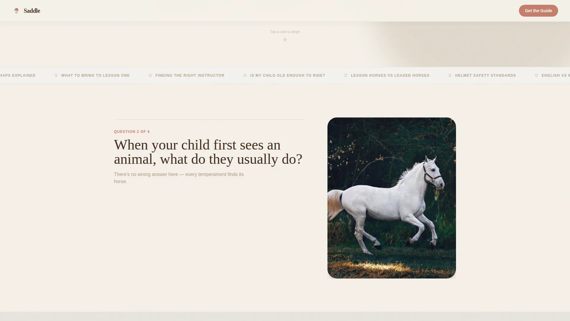 Kids Horseback Riding Parent Resource Landing Page