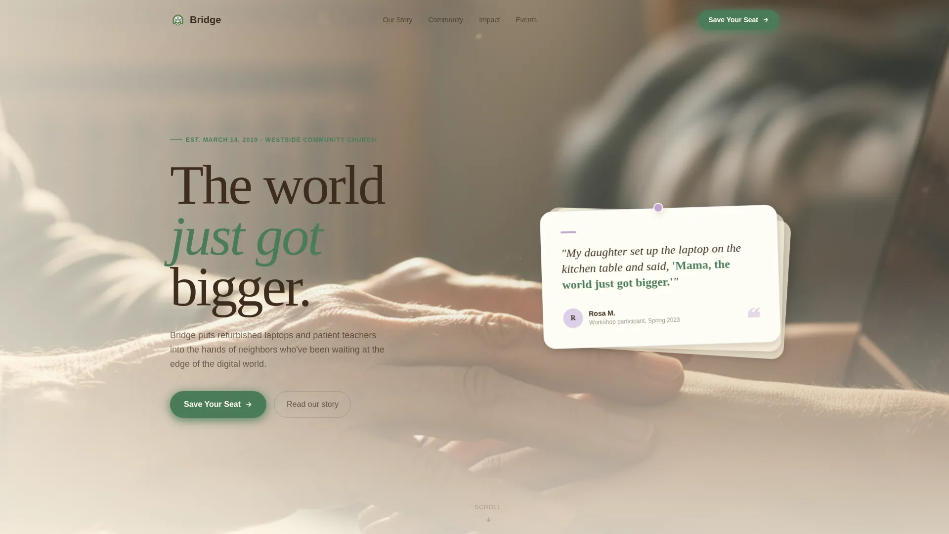Digital Equity Community Foundation Landing Page
