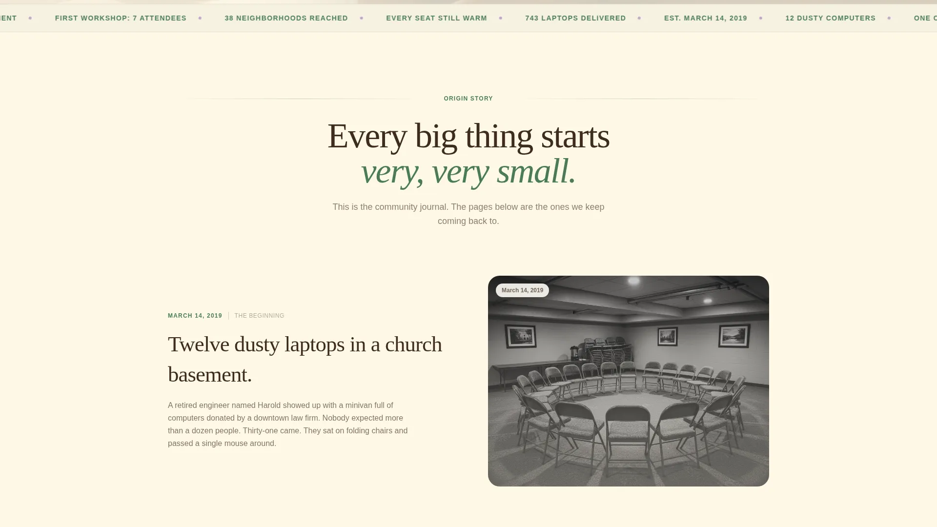 Digital Equity Community Foundation Landing Page