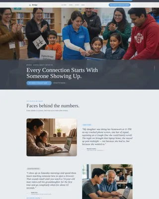 Heartfelt Nonprofit Landing Page Template