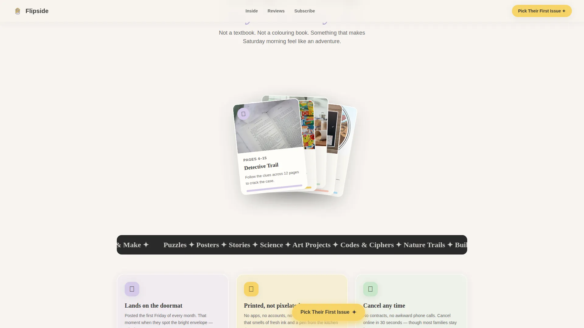 Kids Magazine Landing Page Template