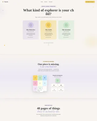 Kids Magazine Landing Page Template