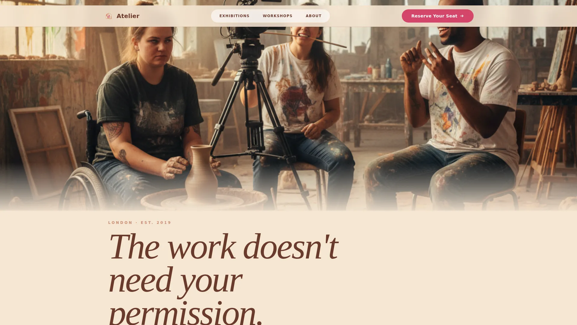 Disability Arts Event Registration Landing Page