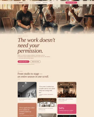 Disability Arts Event Registration Landing Page
