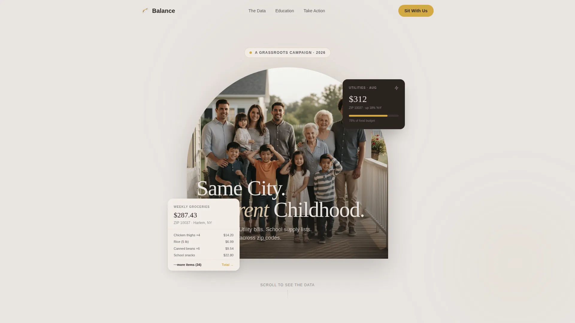 Economic Equality Awareness Campaign Landing Page
