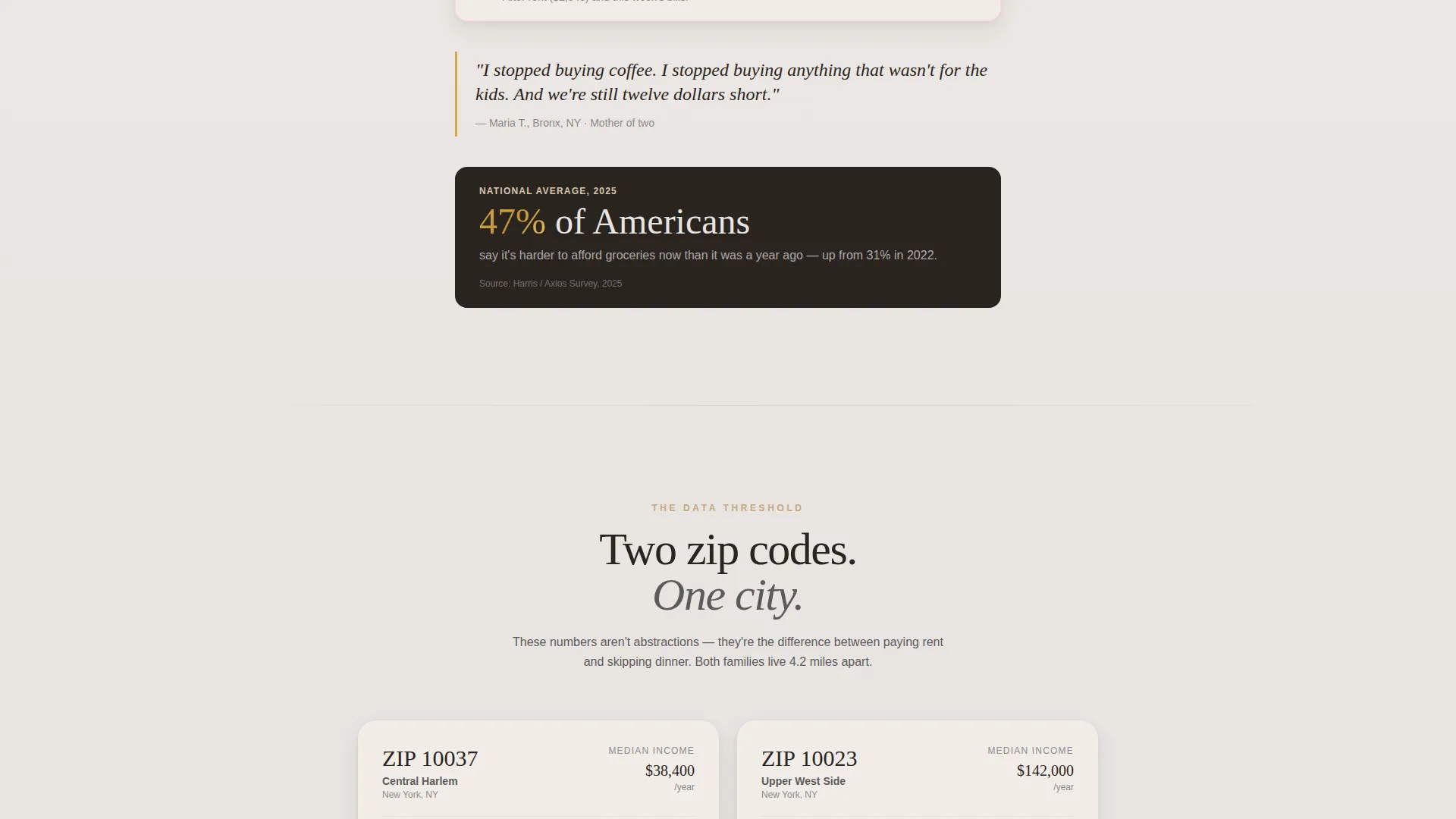 Economic Equality Awareness Campaign Landing Page