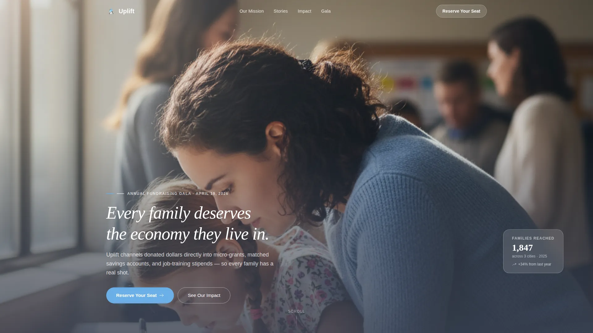 Nonprofit Economic Equality Fundraising Landing Page