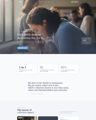Nonprofit Economic Equality Fundraising Landing Page
