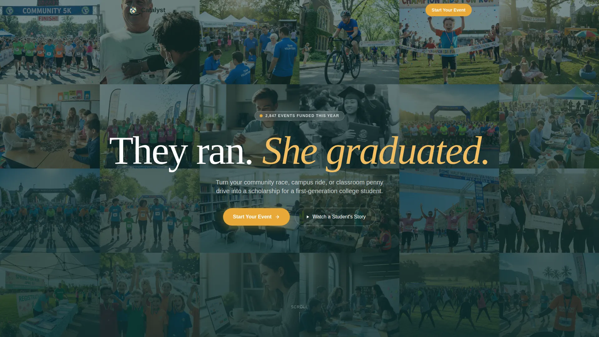 Education Access Fundraising Landing Page Template