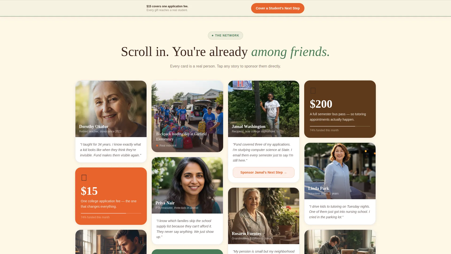 Heartfelt Education Mutual Aid Landing Page Template