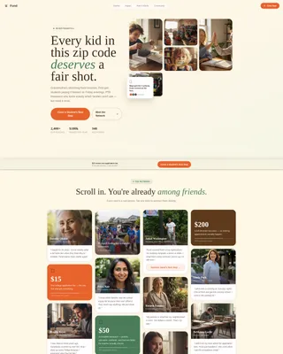 Heartfelt Education Mutual Aid Landing Page Template