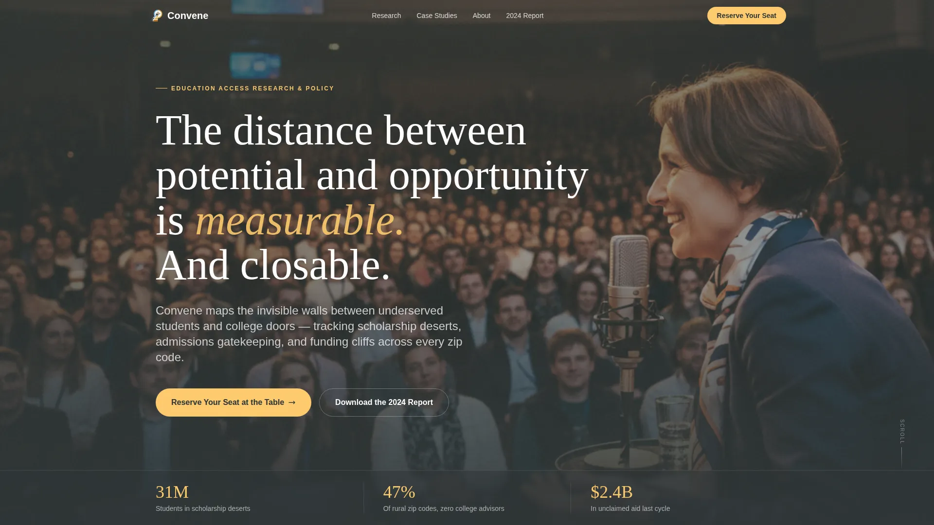 Education Access Policy Institute Landing Page Template