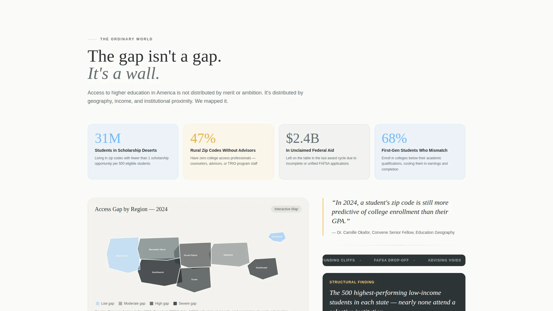 Education Access Policy Institute Landing Page Template