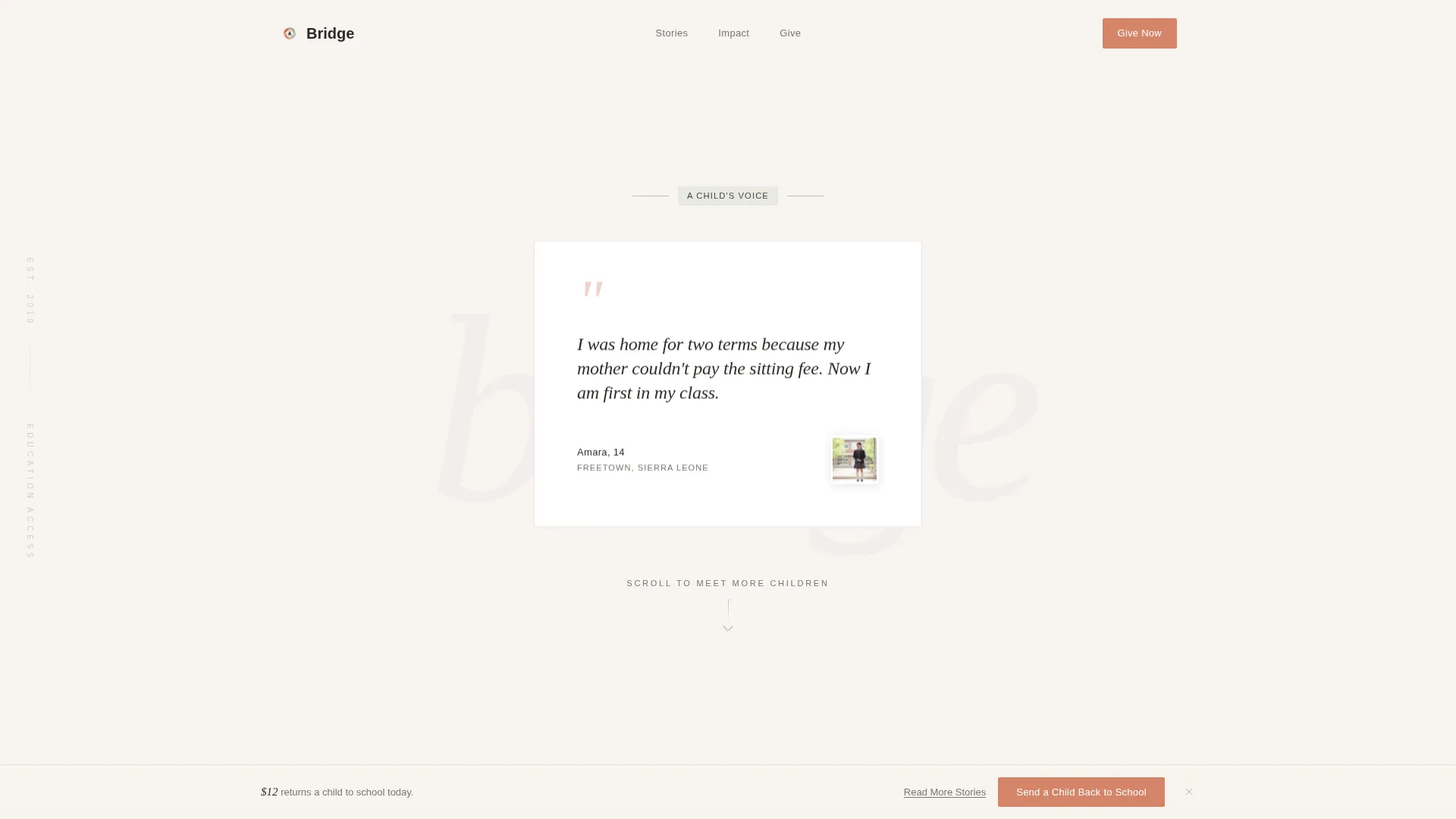 Heartfelt Education Fundraising Landing Page Template