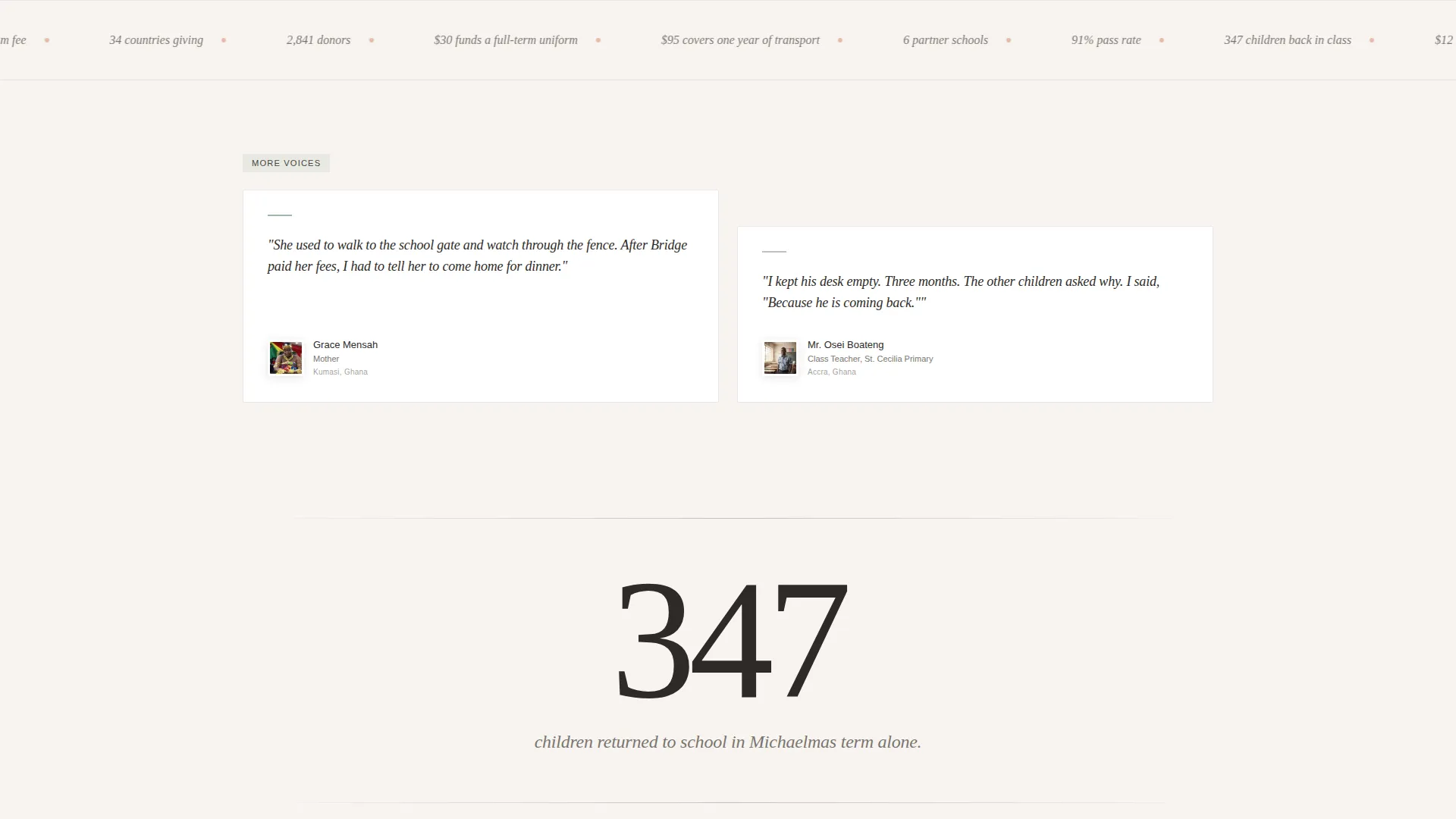 Heartfelt Education Fundraising Landing Page Template