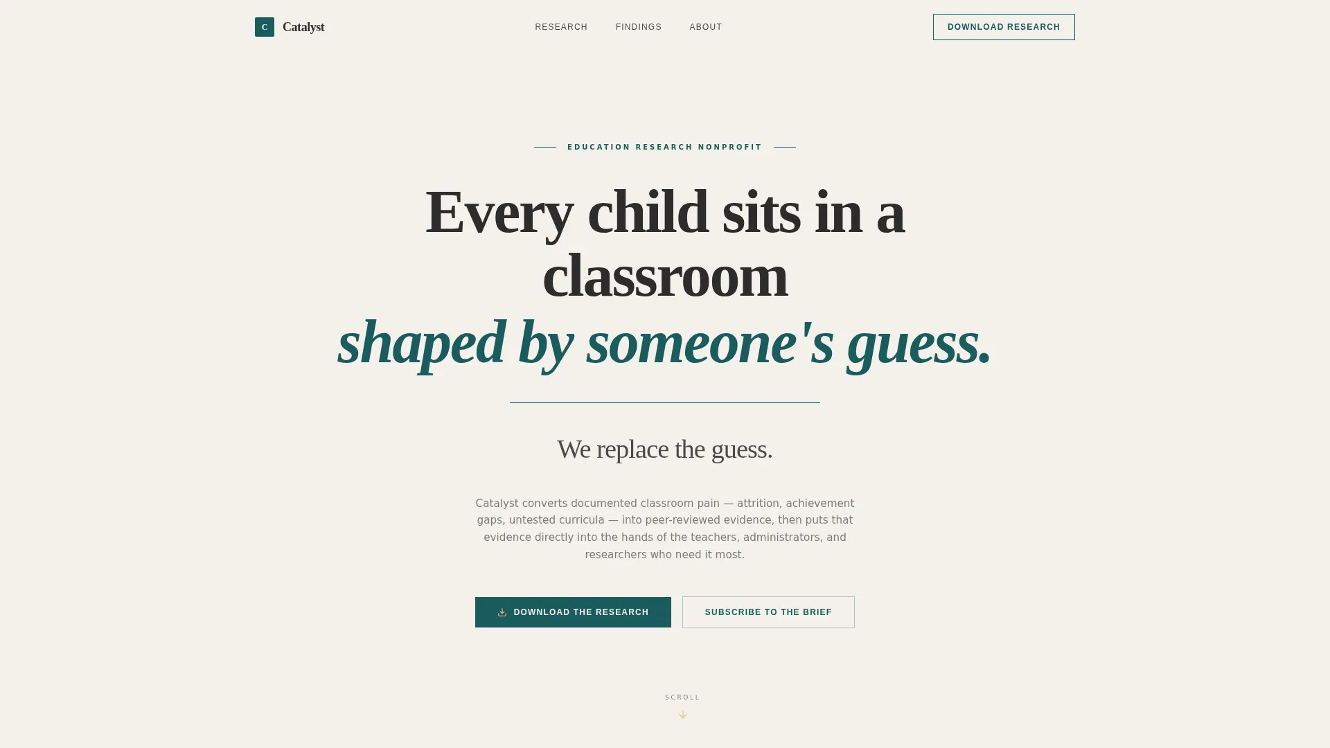 Education Research Nonprofit Landing Page Template