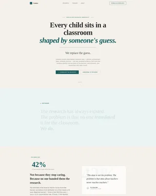 Education Research Nonprofit Landing Page Template