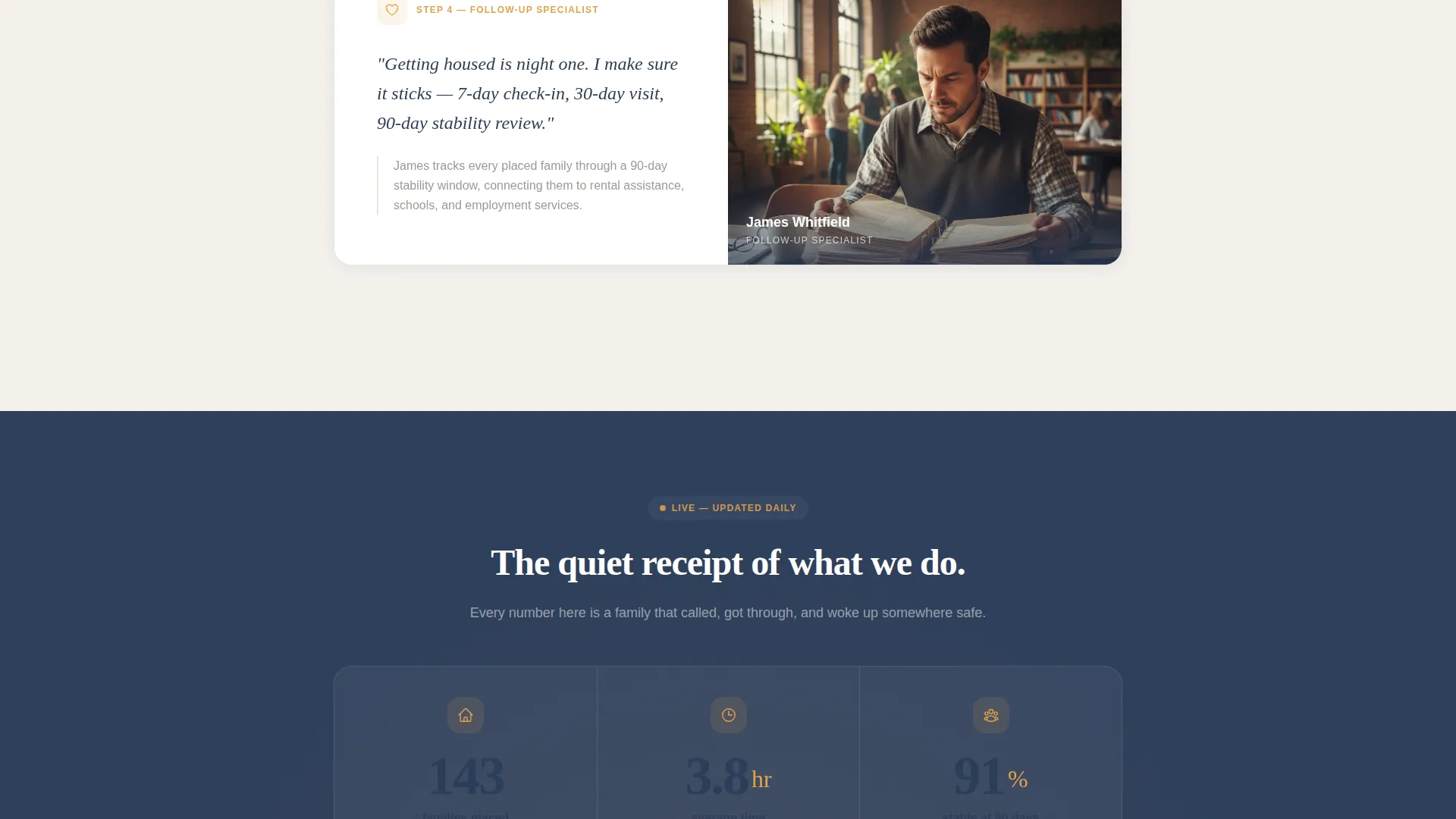 Emergency Housing Service Landing Page Template