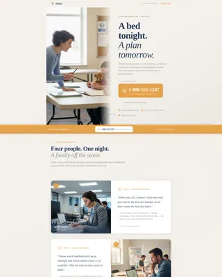 Emergency Housing Service Landing Page Template