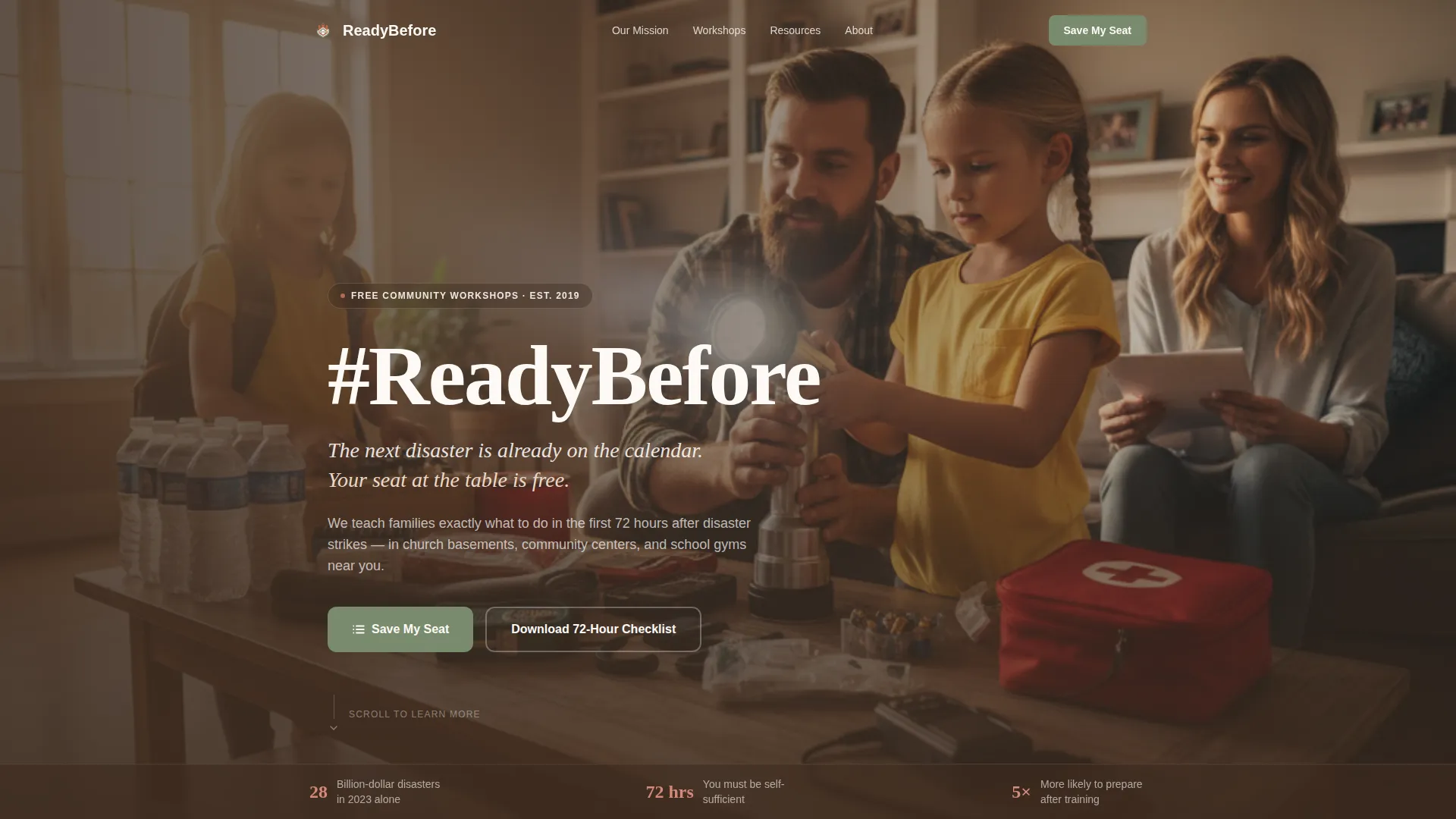 Emergency Preparedness Nonprofit Landing Page Template