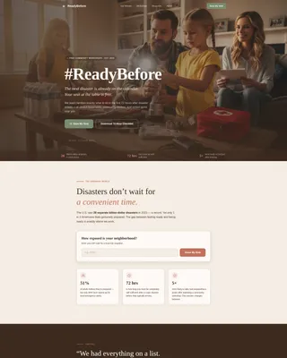 Emergency Preparedness Nonprofit Landing Page Template