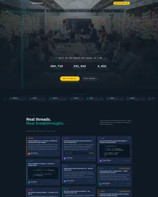 Engineers & Developers Community Landing Page