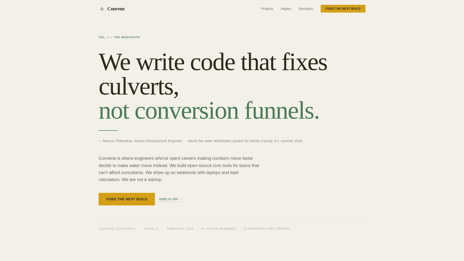 Civic Engineers Community Landing Page Template