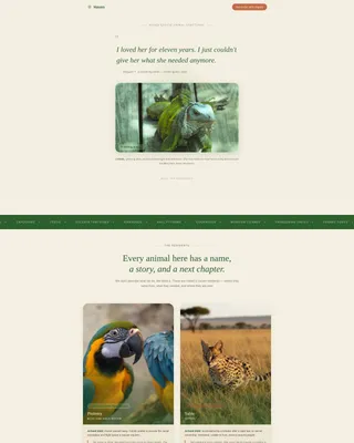 Exotic Animal Rescue Landing Page Template