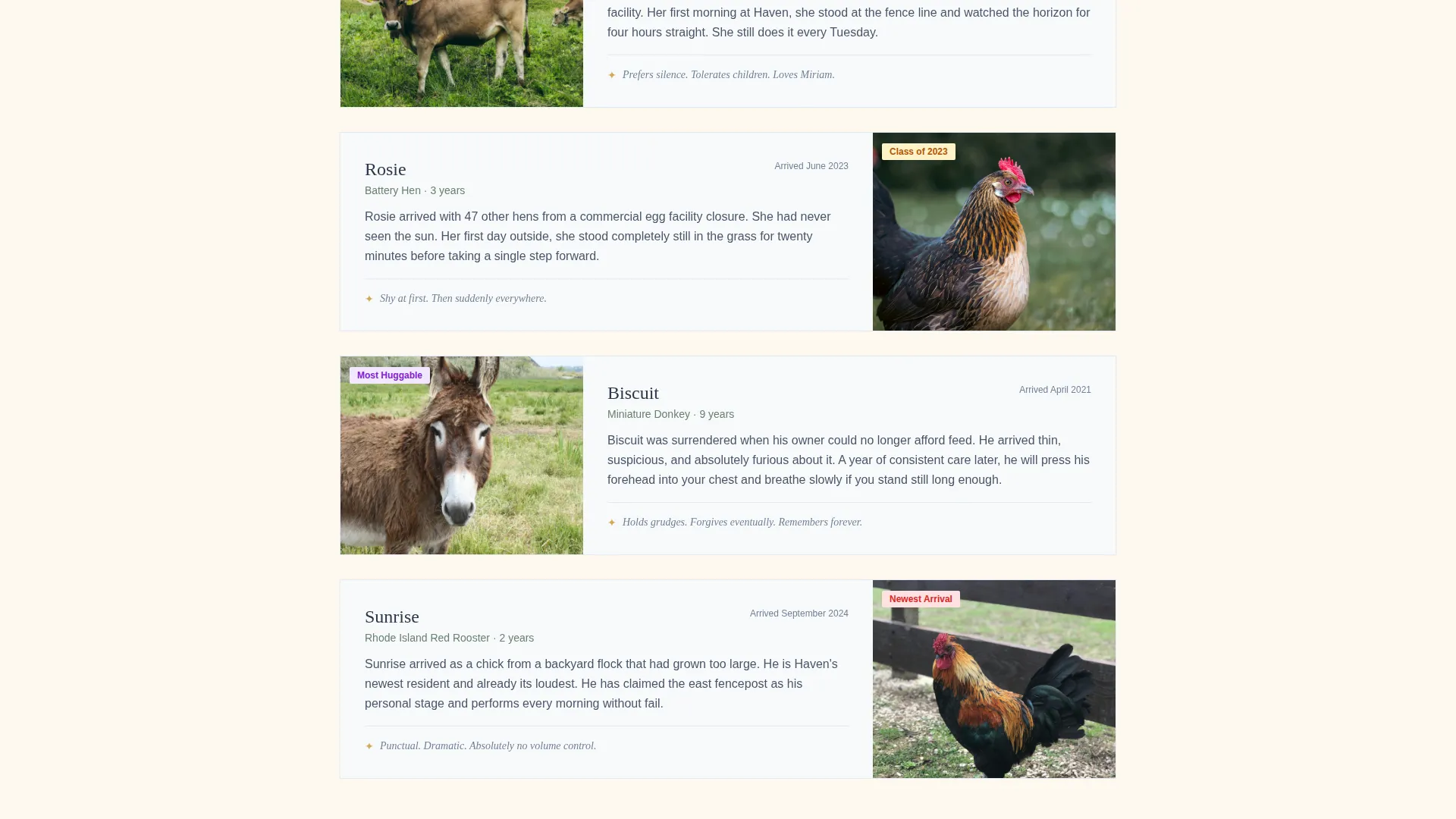 Farm Animal Sanctuary Landing Page Template