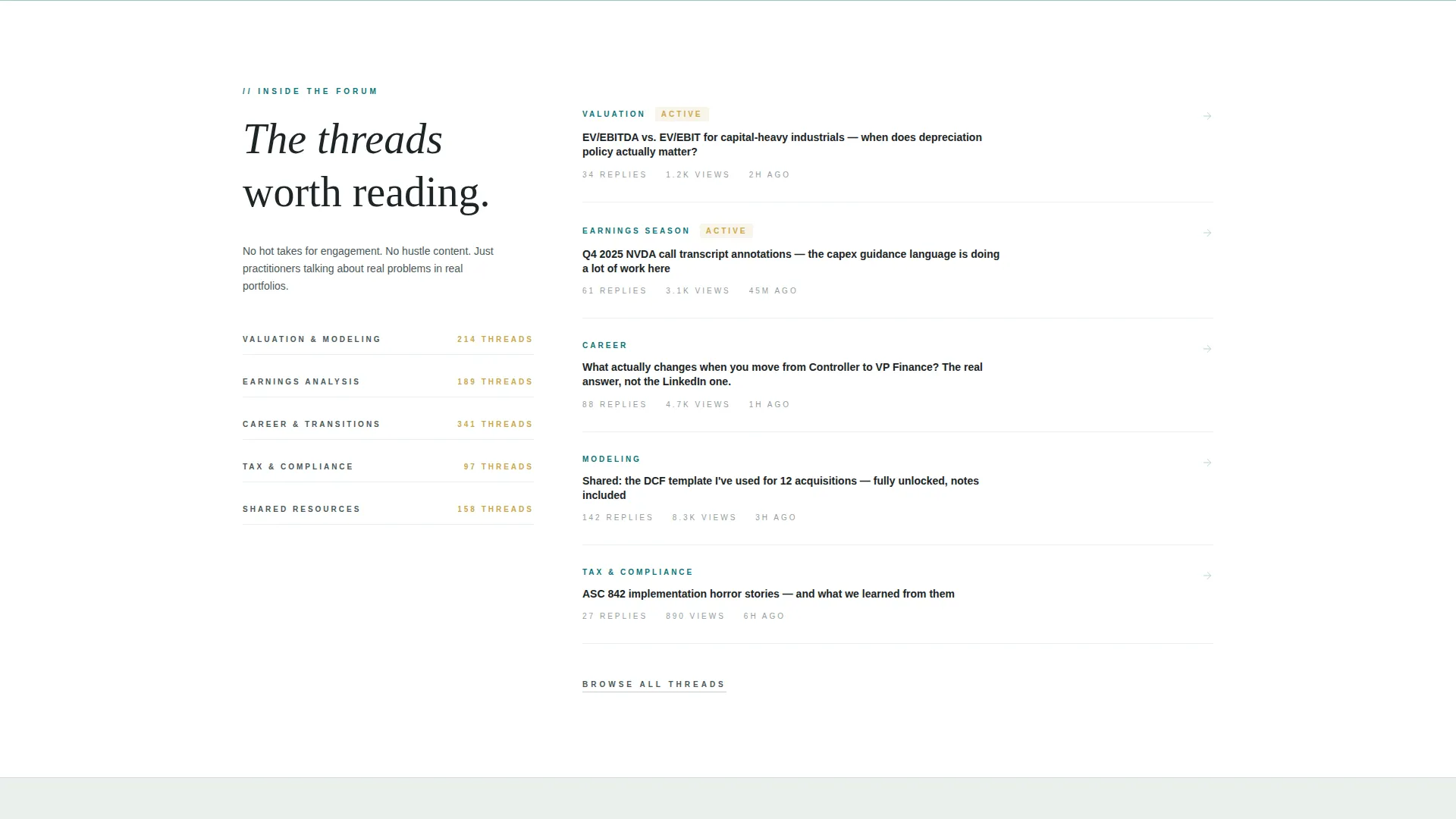 Finance Professionals Forum Landing Page Template