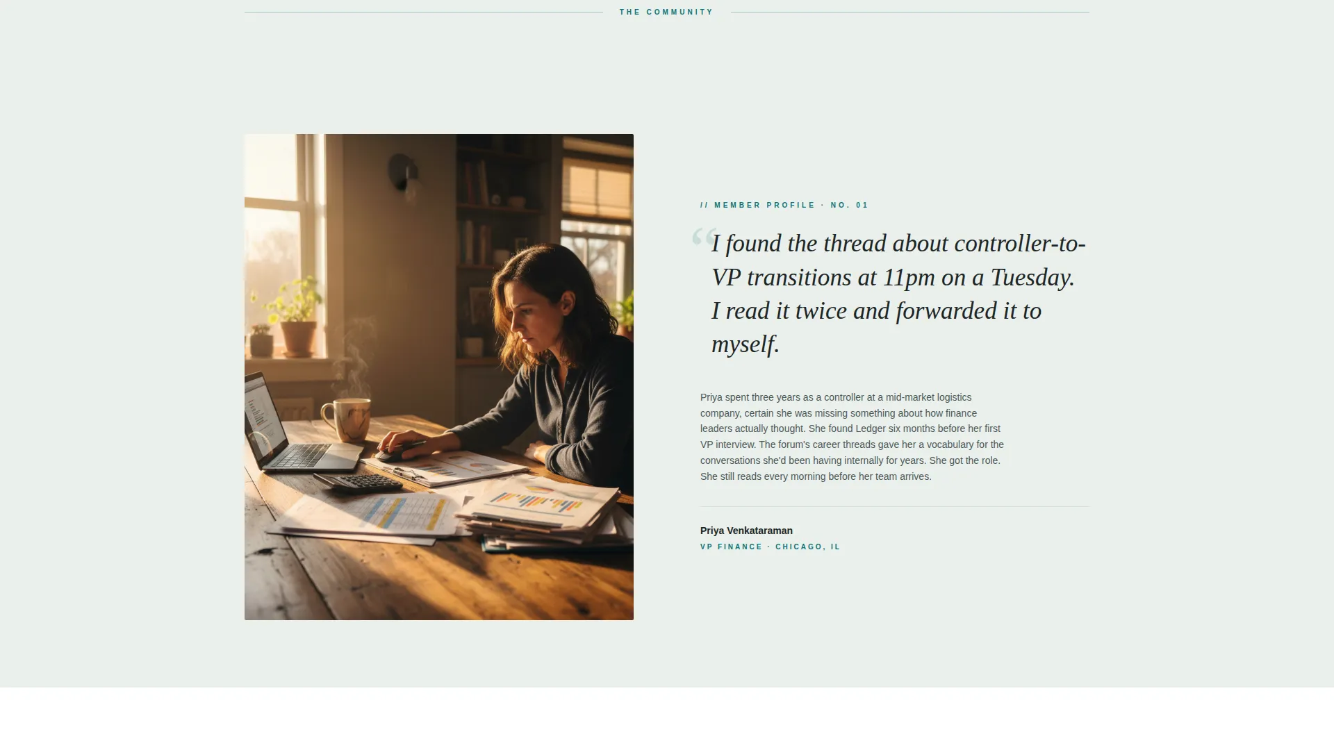 Finance Professionals Forum Landing Page Template