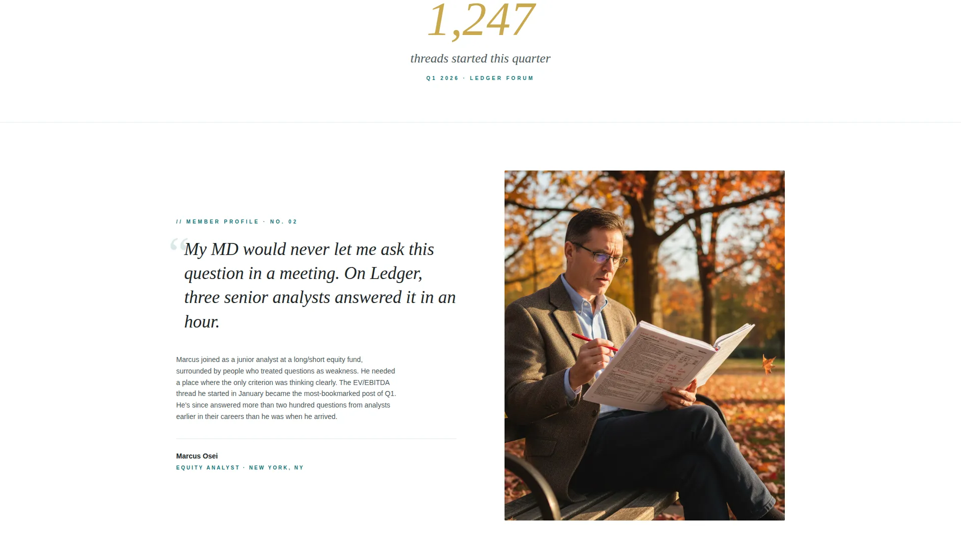 Finance Professionals Forum Landing Page Template
